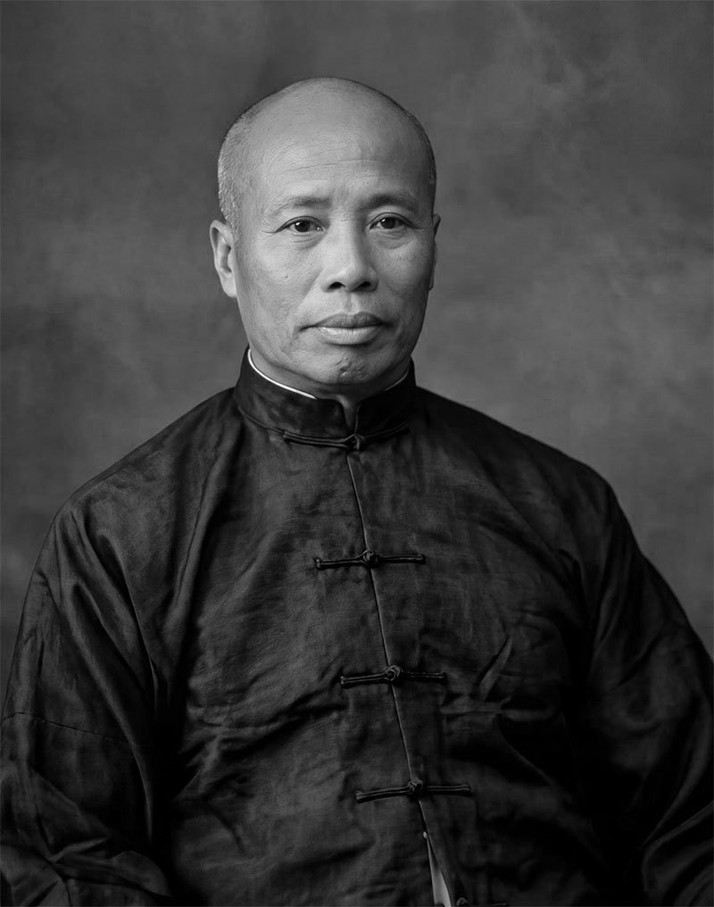 Historical portrait of Grandmaster Lam Sai Wing, senior disciple of Wong Fei-hung.
