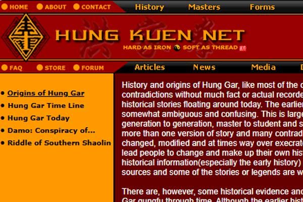 The Hung Kuen Net website