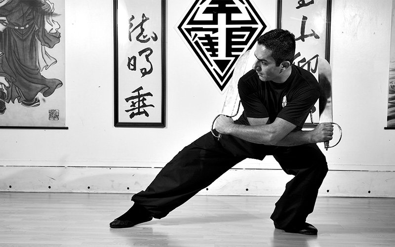 Leon Dogan wit the famed hung gar butterfly knives