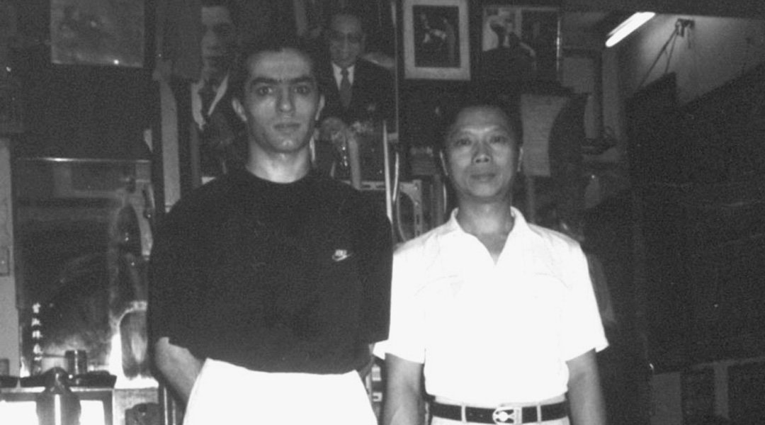 Leon Dogan with Lam Chun Sing in Hong Hong late nineties