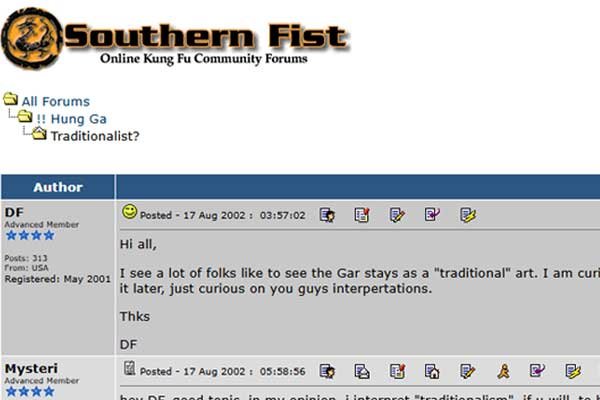 the southern fist discussion forum