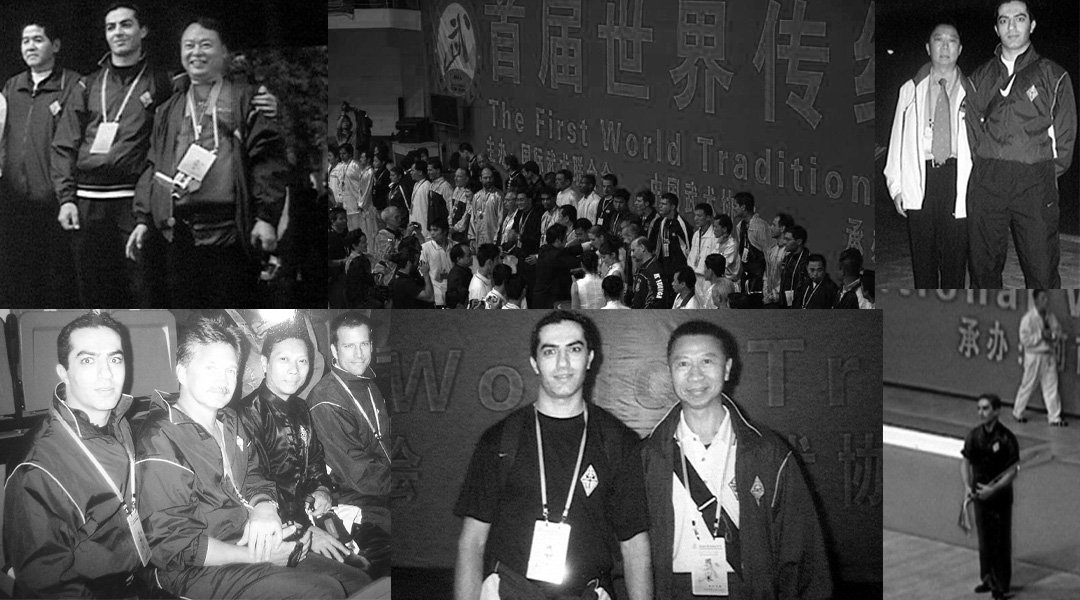 Leon Dogan competing at the First World Traditional Wushu Festival, Zhengzhou, China, October 2004, representing Lam Family Hung Kuen